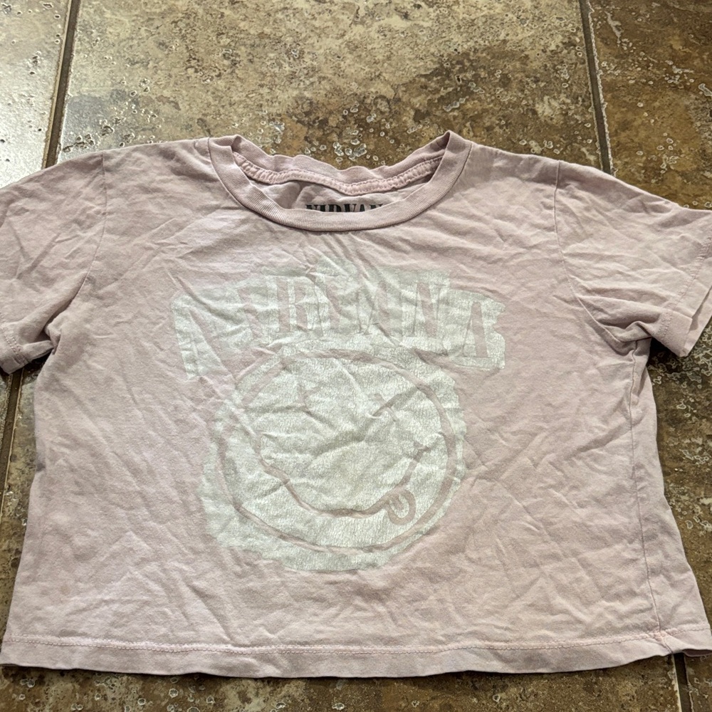 Teen Cropped Pink Graphic T-Shirt